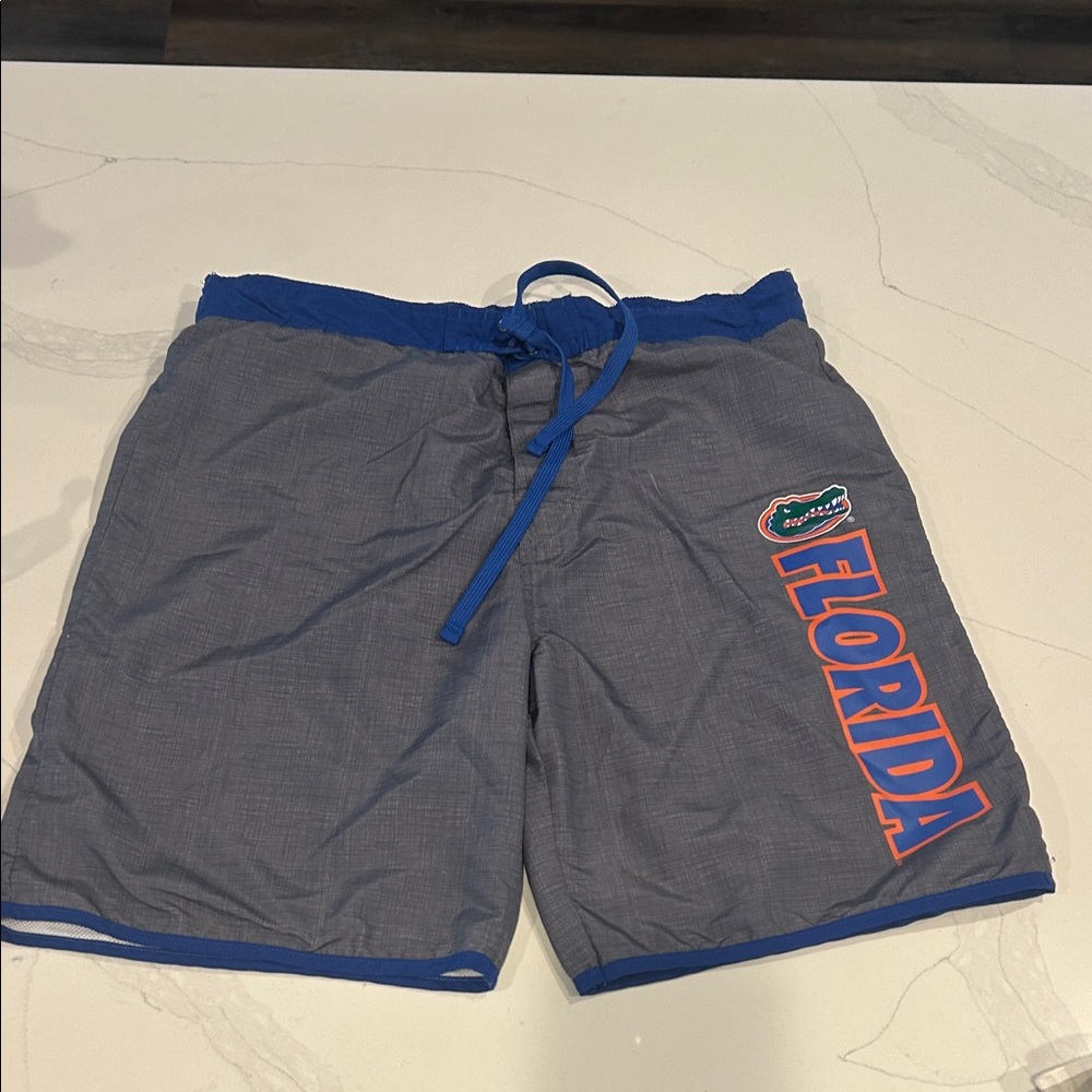 Florida Gator size L 36/38 Knights Apparel Gray and Blue Athletic Shorts GUC